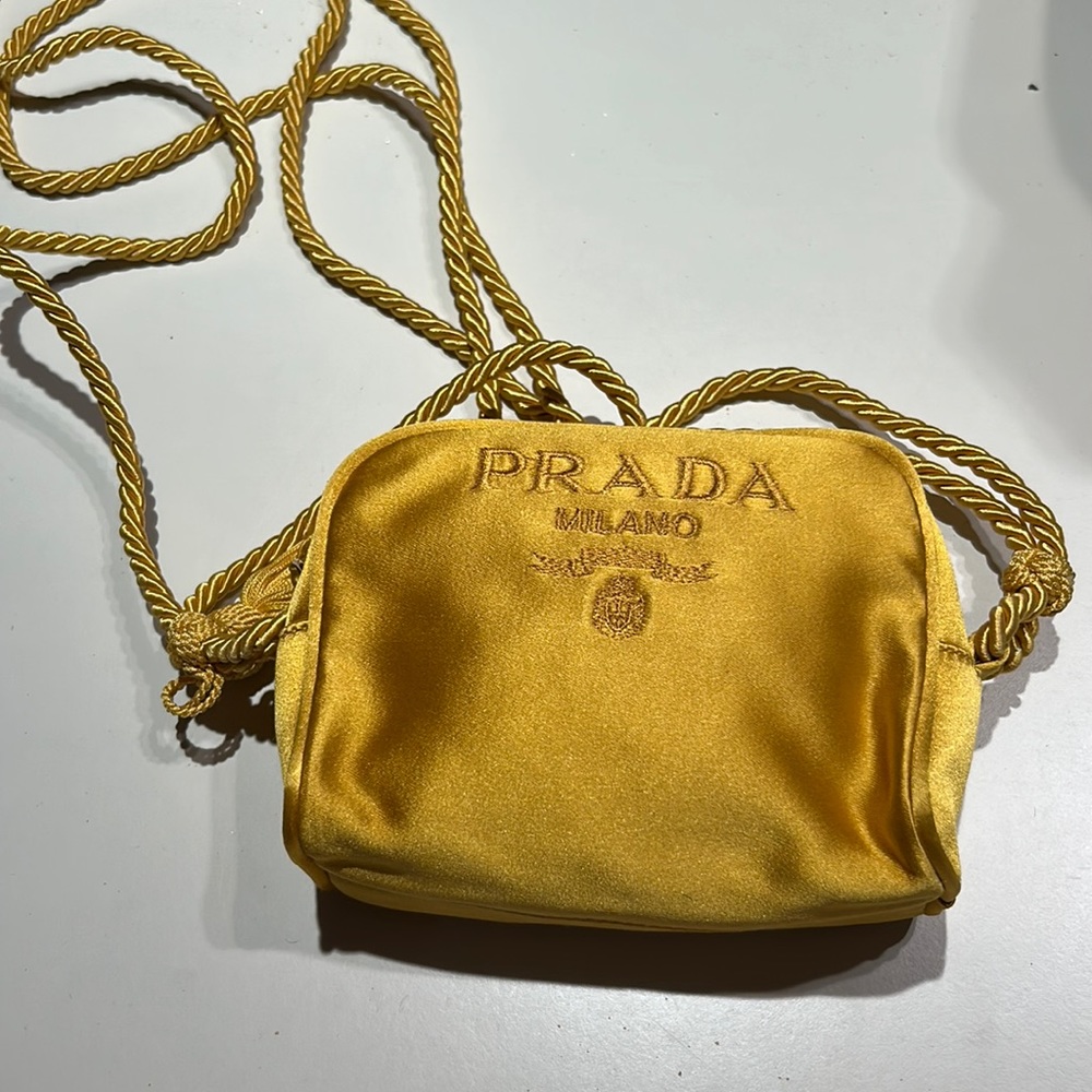 Vintage yellow Prada bag